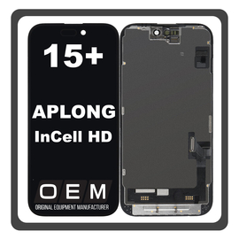 HQ OEM Συμβατό Με For Apple iPhone 15 Plus, iPhone 15+ (A3094, A2847) APLONG InCell HD LCD Display Screen Assembly Οθόνη + Touch Screen Digitizer Μηχανισμός Αφής Black Μαύρο (Premium A+) (0% Defective Returns)