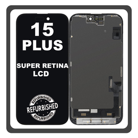 iPhone 15 Plus, iPhone 15+ (A3094, A2847) Super Retina XDR OLED LCD Display Screen Assembly Οθόνη + Touch Screen Digitizer Μηχανισμός Αφής Black Μαύρο (Ref By Apple) (0% Defective Returns)