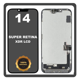 Γνήσια Original FOG For Apple iPhone 14 (A2882, A2649) Super Retina XDR OLED LCD Display Screen Assembly Οθόνη + Touch Screen Digitizer Μηχανισμός Αφής Midnight Μαύρο (0% Defective Returns)