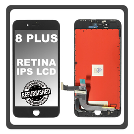 iPhone 8+, iPhone 8 Plus (A1864, A1897) Retina IPS LCD​ Display Screen Assembly Οθόνη + Touch Screen Digitizer Μηχανισμός Αφής Black Μαύρο (Ref By Apple) (0% Defective Returns)