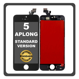 HQ OEM Συμβατό Με Apple iPhone 5, iPhone5 (A1428, A1429) APLONG Standard Version LCD Display Screen Assembly Οθόνη + Touch Screen Digitizer Μηχανισμός Αφής Black Μαύρο (Grade AAA) (0% Defective Returns)