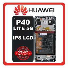Γνήσια Original Huawei P40 lite 5G (CDY-NX9A) IPS LCD Display Screen Assembly Οθόνη + Touch Screen Digitizer Μηχανισμός Αφής + Frame Bezel Πλαίσιο Σασί + Battery Μπαταρία Crush Green Πράσινο 02353SUP (Service Pack By Huawei)