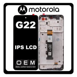 HQ OEM &Sigma;&upsilon;&mu;&beta;&alpha;&tau;ό &Mu;&epsilon; Motorola Moto G22 (XT2231-1, XT2231-2, XT2231-5​), IPS LCD Display Screen Assembly &Omicron;&theta;ό&nu;&eta; + Touch Screen Digitizer &Mu;&eta;&chi;&alpha;&nu;&iota;&sigma;&mu;ό&sigmaf; &Alpha;&phi;ή&sigmaf; + Frame Bezel &Pi;&lambda;&alpha;ί&sigma;&iota;&omicron; &Sigma;&alpha;&sigma;ί​ Cosmic Black &Mu;&alpha;ύ&rho;&omicron; (Premium A+)