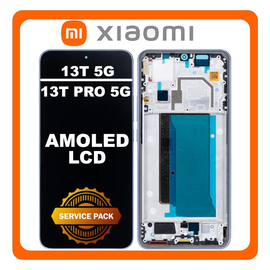 &Gamma;&nu;ή&sigma;&iota;&alpha; Original Xiaomi 13T 5G (2306EPN60G) / Xiaomi 13T Pro (23078PND5G), AMOLED LCD Display Screen Assembly &Omicron;&theta;ό&nu;&eta; + Touch Screen Digitizer &Mu;&eta;&chi;&alpha;&nu;&iota;&sigma;&mu;ό&sigmaf; &Alpha;&phi;ή&sigmaf; Alpine Blue &Mu;&pi;&lambda;&epsilon; 5600070M1200​ (Service Pack By Xiaomi)