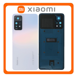 Γνήσια Original Xiaomi Redmi Note 11 Pro 5G (21091116I, 2201116SG) Rear Back Battery Cover + Camera Frame Πίσω Κάλυμμα Καπάκι Πλάτη Μπαταρίας + Πλαίσιο Κάμερας Polar White Άσπρο 5600040K6S00 (Service Pack By Xiaomi)