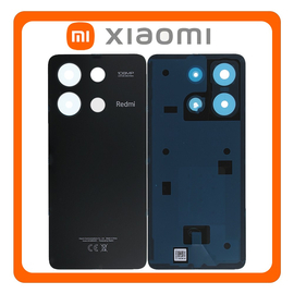 Γνήσια Original Xiaomi Redmi Note 13 4G (23129RAA4G, 23124RA7EO) Rear Back Battery Cover Πίσω Καπάκι Πλάτη Μπαταρίας Midnight Black Μαύρο (Service Pack By Xiaomi)