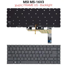 Πληκτρολόγιο msi ms-16v3 no Frame us + Backlight