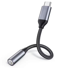 Adapter Detech, usb-c – 3.5mm (F),  Gray - 17833