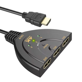 Switch Detech, Hdmi – 3xhdmi (F), 4k, Black - 17862