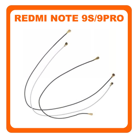 Γνήσια Original Xiaomi Redmi Note 9S (M2003J6A1G) / Redmi Note 9 Pro (M2003J6B2G) Set Coaxial Antenna Signal Module Flex Cable Ομοαξονικό Καλώδιο Κεραίας Black/White 118mm + 121mm + 181mm (Service Pack By Xiaomi)