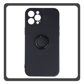 Θήκη Πλάτης - Back Cover, Silicone Σιλικόνη Black Μαύρο Finger Grip Case iPhone 15Θήκη Πλάτης - Back Cover, Silicone Σιλικόνη Black Μαύρο Finger Grip Case iPhone 15