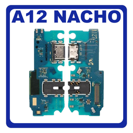 HQ OEM Συμβατό Με Samsung Galaxy A12 Nacho (SM-A127F/DSN, SM-A127F/DS), USB Type-C Charging Dock Connector Flex Sub Board, Καλωδιοταινία Υπό Πλακέτα Φόρτισης + Microphone Μικρόφωνο + Audio Jack Θύρα Ακουστικών (Premium A+)