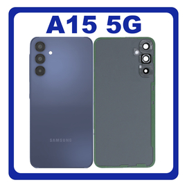 HQ OEM Συμβατό Με Samsung Galaxy A15 5G (SM-A156B, SM-A156B/DS) (SM-G973F, SM-G973U, SM-G973W) Rear Back Battery Cover + Camera Lens Πίσω Κάλυμμα Καπάκι Πλάτη Μπαταρίας + Τζαμάκι Κάμερας Brave Black Μαύρο (Premium A+)