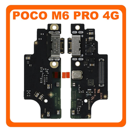 HQ OEM Συμβατό Με Xiaomi Poco M6 Pro (2312FPCA6G) USB Type-C Charging Dock Connector Flex Sub Board, Καλωδιοταινία Υπό Πλακέτα Φόρτισης + Microphone Μικρόφωνο (Premium A+)
