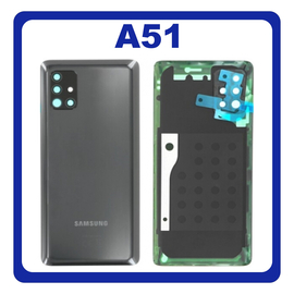 Γνήσια Original Samsung Galaxy A51 5G 2020 (SM-A516F) REAR BACK BATTERY COVER, ΠΙΣΩ ΚΑΠΑΚΙ ΜΠΑΤΑΡΙΑΣ Black (SERVICE PACK BY SAMSUNG) GH82-22938A
