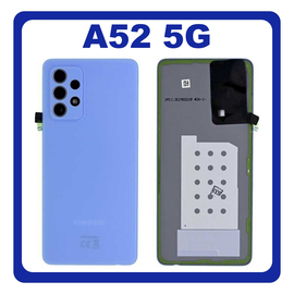 Original Γνήσιο Samsung Galaxy A52 5G A526 SM-A526B Battery Cover Awesome Blue Καπάκι Μπαταρίας Μπλε GH82-25225B (Service Pack By Samsung)