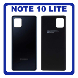 OEM HQ Samsung Galaxy Note 10 Lite , Note10 Lite N770 (SM-N770F, SM-N770F/DS, SM-N770F/DSM) Rear Back Battery Cover Πίσω Κάλυμμα Καπάκι Μπαταρίας Black Μαύρο (Premium A+)