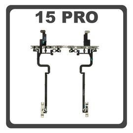HQ OEM Συμβατό Με Apple iPhone 15 Pro, iPhone 15Pro (A2848, A3101) Power Key Flex Cable On/Off + Volume Key Buttons Καλωδιοταινία Πλήκτρων Εκκίνησης + Έντασης Ήχου (Premium A+)