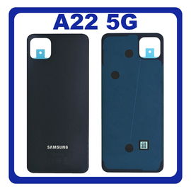 Original Γνήσιο Samsung Galaxy A22 5G A226 (SM-A226B, SM-A226B/DS, SM-A226B/DSN) Rear Back Battery Cover Πίσω Κάλυμμα Πλάτη Καπάκι Μπαταρίας Black Μαύρο GH81-21069A (Service Pack By Samsung)