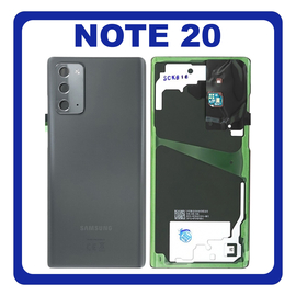 &Gamma;&nu;ή&sigma;&iota;&alpha; Original Samsung Galaxy Note 20, Note20 (SM-N980F, SM-N980F/DS) Rear Back Battery Cover &Pi;ί&sigma;&omega; &Kappa;ά&lambda;&upsilon;&mu;&mu;&alpha; &Kappa;&alpha;&pi;ά&kappa;&iota; &Pi;&lambda;ά&tau;&eta; &Mu;&pi;&alpha;&tau;&alpha;&rho;ί&alpha;&sigmaf; Grey &Gamma;&kappa;&rho;&iota; GH82-23298A (Service Pack By Samsung)