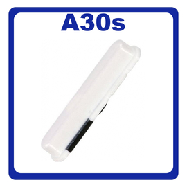 Γνήσιο Original Samsung Galaxy A30s A307 (SM-A307F, SM-A307FN, SM-A307G, SM-A307GN, SM-A307GT, SM-A307F/DS, SM-A307FN/DS, SM-A307G/DS, SM-A307GN/DS, SM-A307GT/DS) Power On / Off Button External Side Key Πλαινό Πλήκτρο Κουμπί Έναρξης Εκκίνησης Prism Crush White Άσπρο GH64-07658D (Service Pack By Samsung)