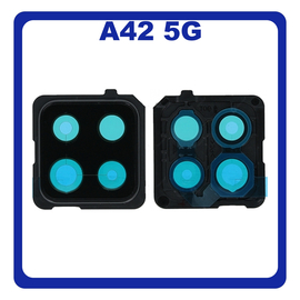 Γνήσια Original Samsung Galaxy A42 5G, Galaxy A 42 5G (SM-A426B, SM-A426B/DS, SM-A4260) Rear Back Camera Frame Πίσω Πλαίσιο Κάμερας Prism Dot Black Μαύρο GH98-45934A (Service Pack By Samsung)