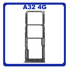 &Gamma;&nu;ή&sigma;&iota;&alpha; Original Samsung Galaxy A32 4G (SM-A325F, SM-A325F/DS, SM-A325M, SM-A325N) SIM Card Tray + Micro SD Tray Slot &Upsilon;&pi;&omicron;&delta;&omicron;&chi;έ&alpha;&sigmaf; &Beta;ά&sigma;&eta; &Theta;ή&kappa;&eta; &Kappa;ά&rho;&tau;&alpha;&sigmaf; SIM Awesome Black &Mu;&alpha;ύ&rho;&omicron; GH98-46409A (Service Pack By Samsung)