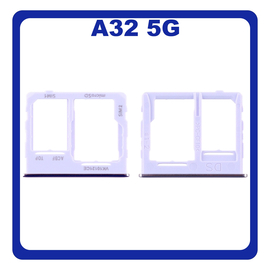 Γνήσια Original Samsung Galaxy A32 5G, A 32 5G (SM-A326B, SM-A326B/DS) SIM Card Tray + Micro SD Tray Slot Υποδοχέας Βάση Θήκη Κάρτας SIM Awesome Violet Βιολετή GH63-19393D​ (Service Pack By Samsung)