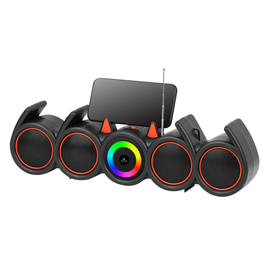 Ηχεἰο Kisonli led-918, Bluetooth, Usb, sd, Rgb, Aux, fm, Μαυρο - 22317