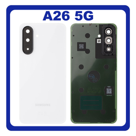 &Gamma;&nu;ή&sigma;&iota;&alpha; Original Samsung Galaxy A26 5G (SM-A266E, SM-A266E/DS) Rear Back Battery Cover &Pi;ί&sigma;&omega; &Kappa;&alpha;&pi;ά&kappa;&iota; &Pi;&lambda;ά&tau;&eta; &Mu;&pi;&alpha;&tau;&alpha;&rho;ί&alpha;&sigmaf; White Ά&sigma;&pi;&rho;&omicron; GH82-37020B (Service Pack By Samsung)