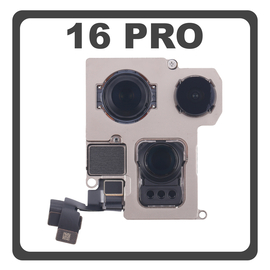 &Gamma;&nu;ή&sigma;&iota;&alpha; Original For Apple iPhone 16 Pro (A3293, A3083)​ Main Rear Back Camera &Kappa;&epsilon;&nu;&tau;&rho;&iota;&kappa;ή &Kappa;ά&mu;&epsilon;&rho;&alpha; 48MP + 12MP + 48MP Pulled