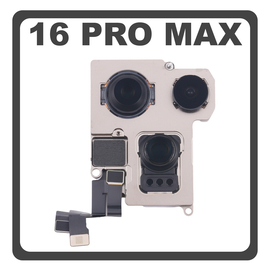 &Gamma;&nu;ή&sigma;&iota;&alpha; Original For Apple iPhone 16 Pro Max (A3296, A3084) Main Rear Back Camera &Kappa;&epsilon;&nu;&tau;&rho;&iota;&kappa;ή &Kappa;ά&mu;&epsilon;&rho;&alpha; 48MP + 12MP + 48MP Pulled