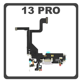 iPhone 13 Pro (A2638, A2483) Lightning USB Charging Dock Connector Lightning Flex &Kappa;&alpha;&lambda;&omega;&delta;&iota;&omicron;&tau;&alpha;&iota;&nu;ί&alpha; &Kappa;&omicron;&nu;έ&kappa;&tau;&omicron;&rho;&alpha;&sigmaf; &Phi;ό&rho;&tau;&iota;&sigma;&eta;&sigmaf; + Microphone &Mu;&iota;&kappa;&rho;ό&phi;&omega;&nu;&omicron; Space Silver &Alpha;&sigma;&eta;&mu;ί (Pulled)