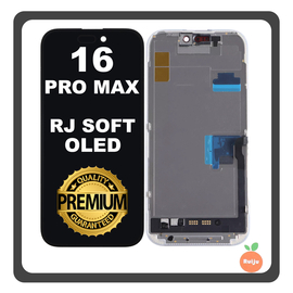HQ OEM &Sigma;&upsilon;&mu;&beta;&alpha;&tau;ό &Mu;&epsilon; Apple iPhone 16 Pro Max (A3296, A3084) RJ SOFT OLED LCD Display Screen Assembly &Omicron;&theta;ό&nu;&eta; + Touch Screen Digitizer &Mu;&eta;&chi;&alpha;&nu;&iota;&sigma;&mu;ό&sigmaf; &Alpha;&phi;ή&sigmaf; With IC Removable Black &Mu;&alpha;ύ&rho;&omicron; (Premium A+)