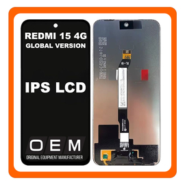 HQ OEM &Sigma;&upsilon;&mu;&beta;&alpha;&tau;ό &Mu;&epsilon; Xiaomi Redmi 15 4G (25062RN2DA) / Redmi 15 5G (25057RN09E) Global Version IPS LCD Display Screen Assembly &Omicron;&theta;ό&nu;&eta; + Touch Screen Digitizer &Mu;&eta;&chi;&alpha;&nu;&iota;&sigma;&mu;ό&sigmaf; &Alpha;&phi;ή&sigmaf; Black &Mu;&alpha;ύ&rho;&omicron; (Premium A+)