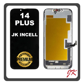 HQ OEM &Sigma;&upsilon;&mu;&beta;&alpha;&tau;ό &Mu;&epsilon; Apple iPhone 14 Plus, iPhone14 Plus (A2886, A2632), JK InCell LCD Display Screen Assembly &Omicron;&theta;ό&nu;&eta; + Touch Screen Digitizer &Mu;&eta;&chi;&alpha;&nu;&iota;&sigma;&mu;ό&sigmaf; &Alpha;&phi;ή&sigmaf; Black &Mu;&alpha;ύ&rho;&omicron; (Premium A+)