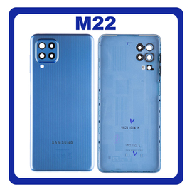 &Gamma;&nu;ή&sigma;&iota;&alpha; Original Samsung Galaxy M22 (SM-M225FV, SM-M225FV/DS) Rear Back Battery Cover &Pi;ί&sigma;&omega; &Kappa;&alpha;&pi;ά&kappa;&iota; &Pi;&lambda;ά&tau;&eta; &Mu;&pi;&alpha;&tau;&alpha;&rho;ί&alpha;&sigmaf; Light Blue &Mu;&pi;&lambda;&epsilon; GH82-26674C (Service Pack By Samsung)
