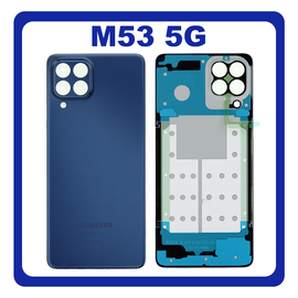 &Gamma;&nu;ή&sigma;&iota;&alpha; Original Samsung Galaxy M53 5G (SM-M536B, SM-M536B/DS) Rear Back Battery Cover &Pi;ί&sigma;&omega; &Kappa;&alpha;&pi;ά&kappa;&iota; &Pi;&lambda;ά&tau;&eta; &Mu;&pi;&alpha;&tau;&alpha;&rho;ί&alpha;&sigmaf; Blue &Mu;&pi;&lambda;&epsilon; GH82-28900A (Service Pack By Samsung)