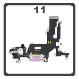 &Gamma;&nu;ή&sigma;&iota;&alpha; Original For iPhone 11, iPhone11 (A2221, A2111), Charging Dock Connector Lightning Flex With Board &Kappa;&alpha;&lambda;&omega;&delta;&iota;&omicron;&tau;&alpha;&iota;&nu;ί&alpha; &Kappa;&omicron;&nu;έ&kappa;&tau;&omicron;&rho;&alpha;&sigmaf; &Phi;ό&rho;&tau;&iota;&sigma;&eta;&sigmaf; + Microphone &Mu;&iota;&kappa;&rho;ό&phi;&omega;&nu;&omicron; Purple &Mu;&omega;&beta; Pulled