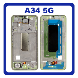&Gamma;&nu;ή&sigma;&iota;&alpha; Original Samsung Galaxy A34 (SM-A346E, SM-A346B) LCD Front Housing LCD Middle Frame Bezel Plate &Mu;&epsilon;&sigma;&alpha;ί&omicron; &Pi;&lambda;&alpha;ί&sigma;&iota;&omicron; Lime &Pi;&rho;ά&sigma;&iota;&nu;&omicron; GH82-31312C (Service Pack By Samsung)