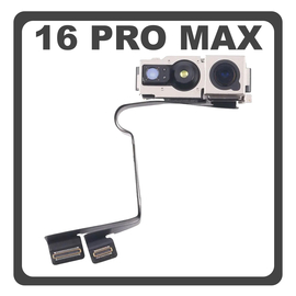 HQ OEM &Sigma;&upsilon;&mu;&beta;&alpha;&tau;ό &Gamma;&iota;&alpha; Apple iPhone 16 Pro Max, iPhone 16Pro Max (A3296, A3084) Front Selfie Camera Flex &Mu;&pi;&rho;&omicron;&sigma;&tau;&iota;&nu;ή &Kappa;ά&mu;&epsilon;&rho;&alpha; 12MP (Premium A+)