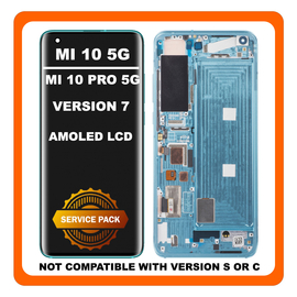 &Gamma;&nu;ή&sigma;&iota;&alpha; Original Xiaomi Mi 10 5G (M2001J2G, M2001J2I, Mi 10) Mi10 PRO 5G (M2001J1G), (7 Version) Super AMOLED LCD Display Assembly Screen &Omicron;&theta;ό&nu;&eta; + Touch Screen Digitizer &Mu;&eta;&chi;&alpha;&nu;&iota;&sigma;&mu;ό&sigmaf; &Alpha;&phi;ή&sigmaf; + Frame &Pi;&lambda;&alpha;ί&sigma;&iota;&omicron; &Sigma;&alpha;&sigma;ί Green 56000K00J200 (Service Pack By Xiaomi)