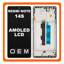 HQ OEM &Sigma;&upsilon;&mu;&beta;&alpha;&tau;ό &Mu;&epsilon; Xiaomi Redmi Note 14S (2502FRA65G) AMOLED LCD Display Screen Assembly &Omicron;&theta;ό&nu;&eta; + Touch Screen Digitizer &Mu;&eta;&chi;&alpha;&nu;&iota;&sigma;&mu;ό&sigmaf; &Alpha;&phi;ή&sigmaf; + Frame Bezel &Sigma;&alpha;&sigma;ί Purple &Mu;&omega;&beta; (Premium A+)