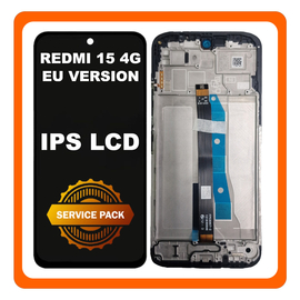 &Gamma;&nu;ή&sigma;&iota;&alpha; Original Xiaomi Redmi 15 4G (25062RN2DE) EU Version Small Flex IPS LCD Display Screen Assembly &Omicron;&theta;ό&nu;&eta; + Touch Screen Digitizer &Mu;&eta;&chi;&alpha;&nu;&iota;&sigma;&mu;ό&sigmaf; &Alpha;&phi;ή&sigmaf; + Frame Bezel &Pi;&lambda;&alpha;ί&sigma;&iota;&omicron; &Sigma;&alpha;&sigma;ί Black &Mu;&alpha;ύ&rho;&omicron; 560001O19AP00 (Service Pack By Xiaomi)