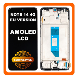 &Gamma;&nu;ή&sigma;&iota;&alpha; Original Xiaomi Redmi Note 14 4G (24117RN76E) EU Version AMOLED LCD Display Screen Assembly &Omicron;&theta;ό&nu;&eta; + Touch Screen Digitizer &Mu;&eta;&chi;&alpha;&nu;&iota;&sigma;&mu;ό&sigmaf; &Alpha;&phi;ή&sigmaf; + Frame Bezel &Pi;&lambda;&alpha;ί&sigma;&iota;&omicron; &Sigma;&alpha;&sigma;ί Black &Mu;&alpha;ύ&rho;&omicron; 56000700O7E00 (Service Pack By Xiaomi)
