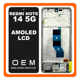HQ OEM &Sigma;&upsilon;&mu;&beta;&alpha;&tau;ό &Mu;&epsilon; Xiaomi Redmi Note 14 5G (24094RAD4G) AMOLED LCD Display Screen Assembly &Omicron;&theta;ό&nu;&eta; + Touch Screen Digitizer &Mu;&eta;&chi;&alpha;&nu;&iota;&sigma;&mu;ό&sigmaf; &Alpha;&phi;ή&sigmaf; + Frame Bezel &Pi;&lambda;&alpha;ί&sigma;&iota;&omicron; &Sigma;&alpha;&sigma;ί Lavender Purple &Mu;&omega;&beta; (Premium A+)