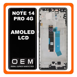 HQ OEM &Sigma;&upsilon;&mu;&beta;&alpha;&tau;ό &Mu;&epsilon; Xiaomi Redmi Note 14 Pro 4G (24116RACCG) AMOLED LCD Display Screen Assembly &Omicron;&theta;ό&nu;&eta; + Touch Screen Digitizer &Mu;&eta;&chi;&alpha;&nu;&iota;&sigma;&mu;ό&sigmaf; &Alpha;&phi;ή&sigmaf; + Frame Bezel &Pi;&lambda;&alpha;ί&sigma;&iota;&omicron; &Sigma;&alpha;&sigma;ί Midnight Black &Mu;&alpha;ύ&rho;&omicron; (Premium A+)