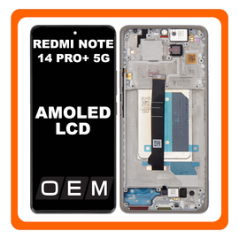HQ OEM &Sigma;&upsilon;&mu;&beta;&alpha;&tau;ό &Mu;&epsilon; Xiaomi Redmi Note 14 Pro Plus 5G, Redmi Note 14 Pro+ 5G (24115RA8EG) AMOLED LCD Display Screen Assembly &Omicron;&theta;ό&nu;&eta; + Touch Screen Digitizer &Mu;&eta;&chi;&alpha;&nu;&iota;&sigma;&mu;ό&sigmaf; &Alpha;&phi;ή&sigmaf; + Frame Bezel &Pi;&lambda;&alpha;ί&sigma;&iota;&omicron; &Sigma;&alpha;&sigma;ί Lavender Purple &Mu;&omega;&beta; (Premium A+)