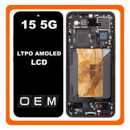 HQ OEM &Sigma;&upsilon;&mu;&beta;&alpha;&tau;ό &Mu;&epsilon; Xiaomi 15 5G (24129PN74G, 24129PN74I) LTPO OLED LCD Display Screen Assembly &Omicron;&theta;ό&nu;&eta; + Touch Screen Digitizer + &Mu;&eta;&chi;&alpha;&nu;&iota;&sigma;&mu;ό&sigmaf; &Alpha;&phi;ή&sigmaf; + Frame Bezel &Pi;&lambda;&alpha;ί&sigma;&iota;&omicron; &Sigma;&alpha;&sigma;ί Black &Mu;&alpha;ύ&rho;&omicron; (Premium A+)