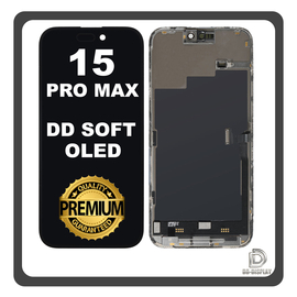 HQ OEM &Sigma;&upsilon;&mu;&beta;&alpha;&tau;ό &Mu;&epsilon; Apple iPhone 15 Pro Max, iPhone15 Pro Max (A2849, A3105, A3106, A3108) DD Soft LTPO Super Retina XDR OLED LCD Display Screen Assembly &Omicron;&theta;ό&nu;&eta; + Touch Screen Digitizer &Mu;&eta;&chi;&alpha;&nu;&iota;&sigma;&mu;ό&sigmaf; &Alpha;&phi;ή&sigmaf; Black &Mu;&alpha;ύ&rho;&omicron; (Premium A+)